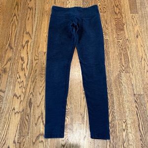 Lululemon Size 6 Wunder Under Heathered Black Full Length Leggings Yoga